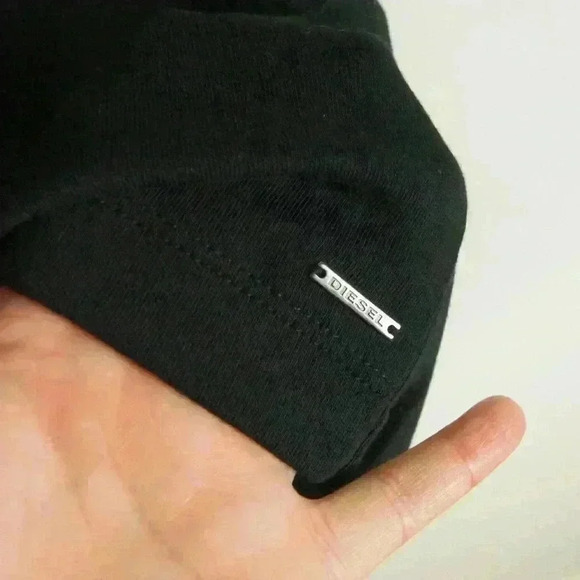 Diesel Y2K 2000s Black Mesh Cutout Sheer Detail Long Sleeve Mini Dress - Picture 4 of 9